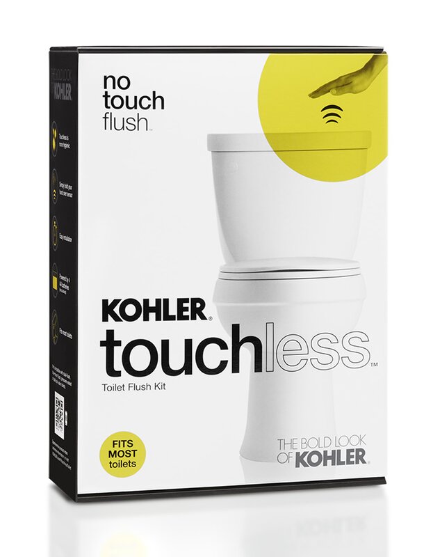 K 1954 0 Kohler Touchless Toilet Flush Kit Reviews Wayfair   Touchless Toilet Flush Kit 